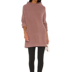 FREE PEOPLE Ottoman Slouchy Tunic Sweater Dress In Nutmeg